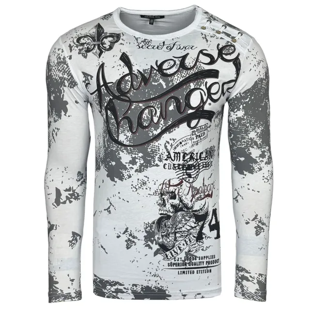 Subliminal Mode BX706 t-shirt manches longues noir délavé