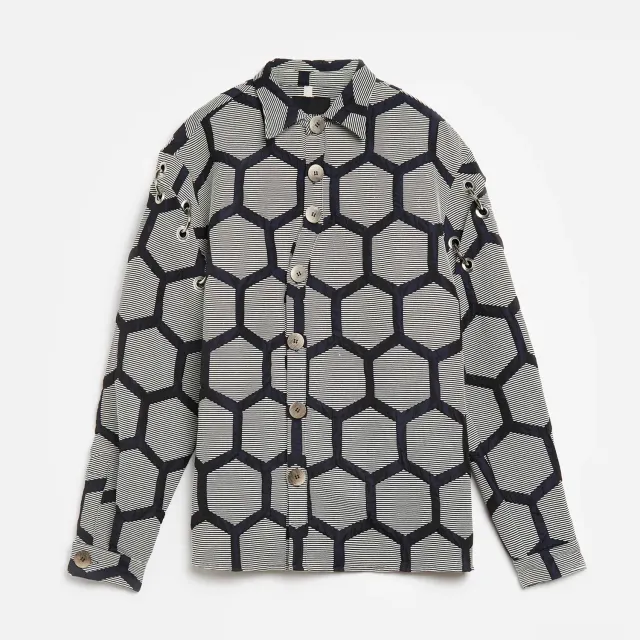 Labrum Hexagon chemise homme marine manches amovibles
