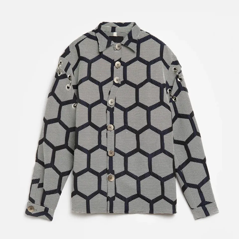 Labrum Hexagon chemise homme marine manches amovibles
