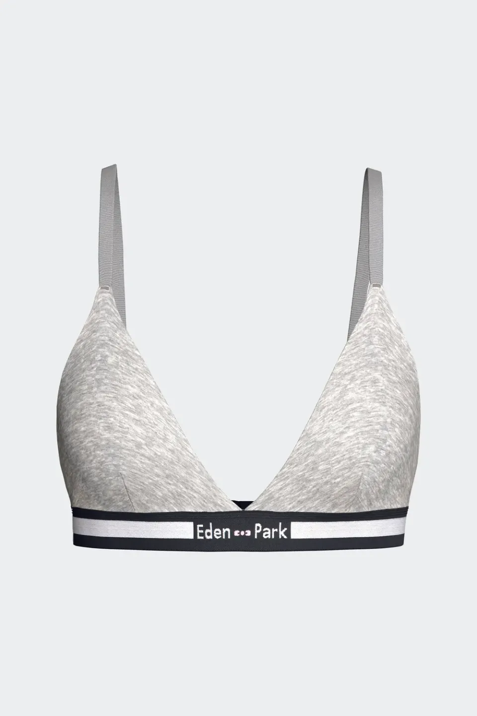 Eden Park Bralette Triangle Coton Stretch Gris Femme
