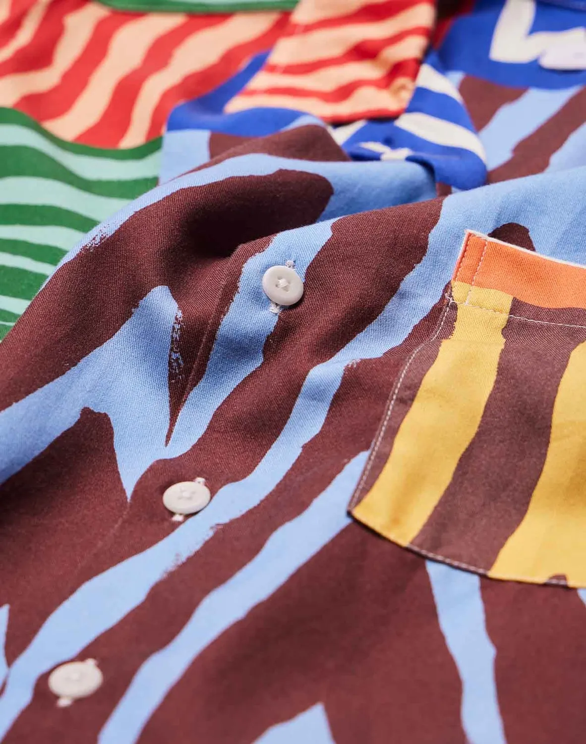 Olow Aloha Firewood chemisette multicolore tencel