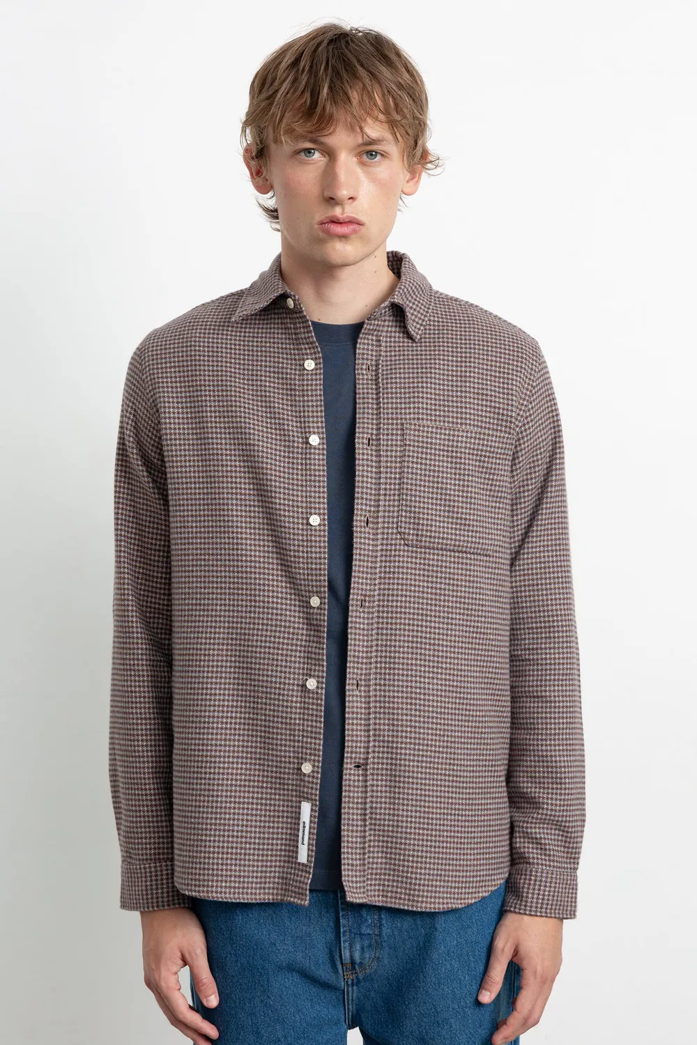 Edmmond Studios Glint Shirt chemise chocolat carreaux