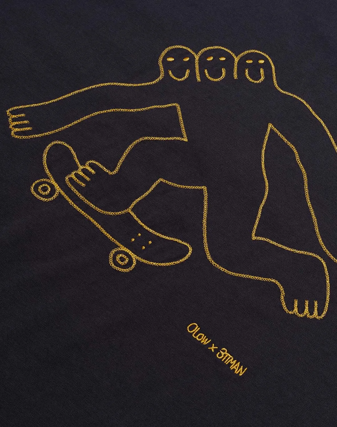 OLOW Cruising t-shirt noir carbone poche brodé