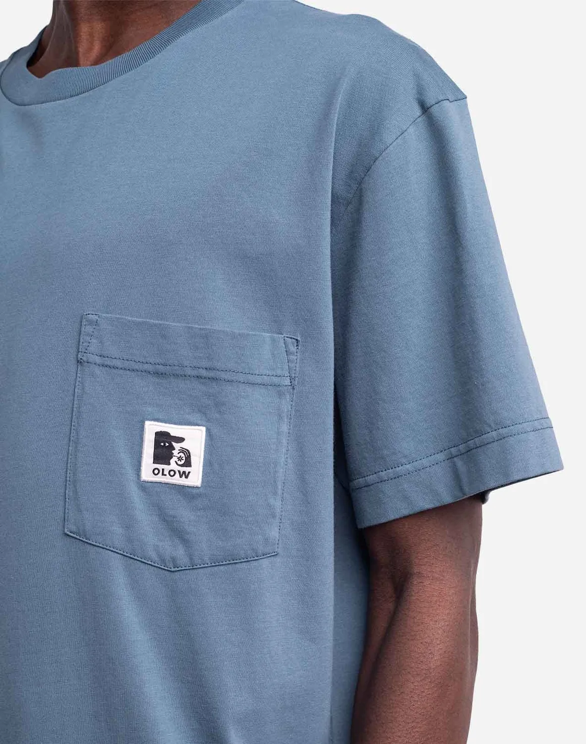 OLOW Japo t-shirt ample bleu acier coton bio