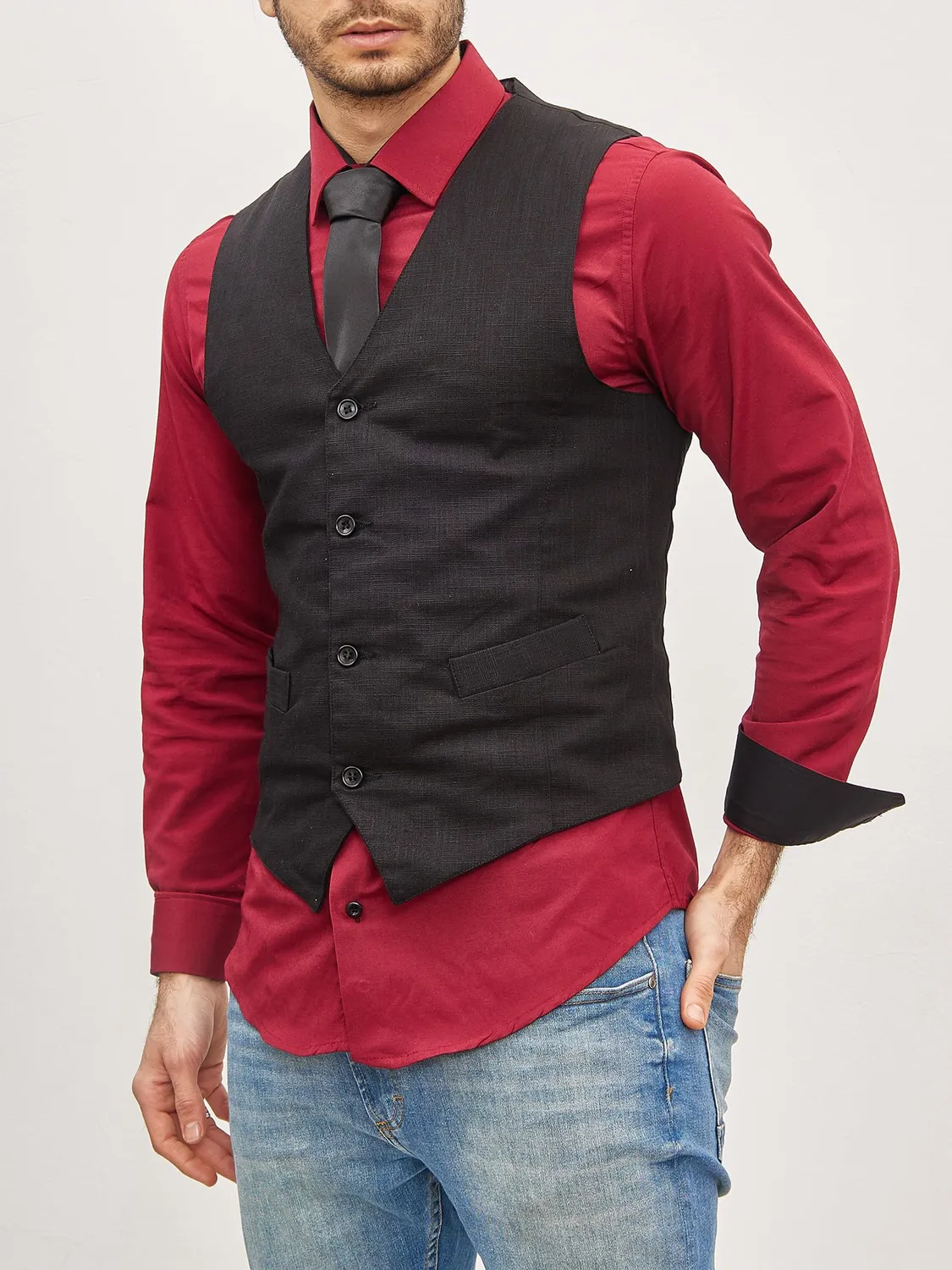 Subliminal Mode RN33 chemise cravate gilet homme