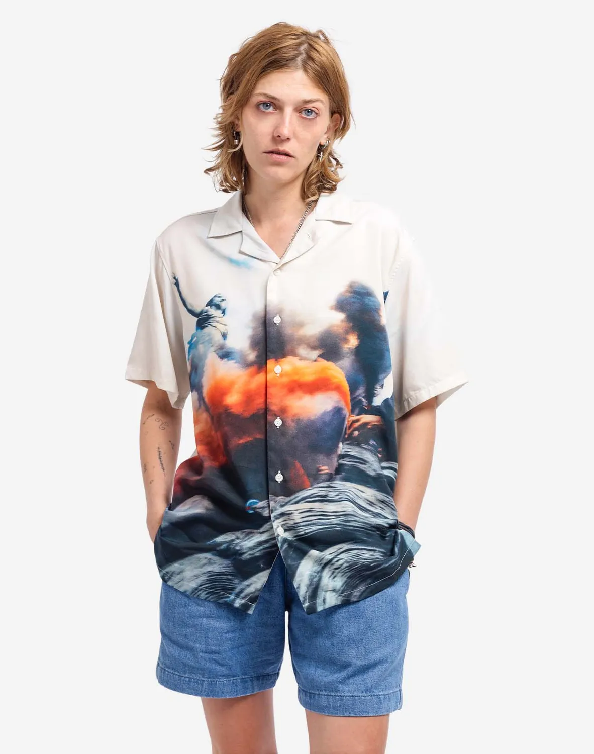 OLOW Aloha Riot chemisette écrue Tencel