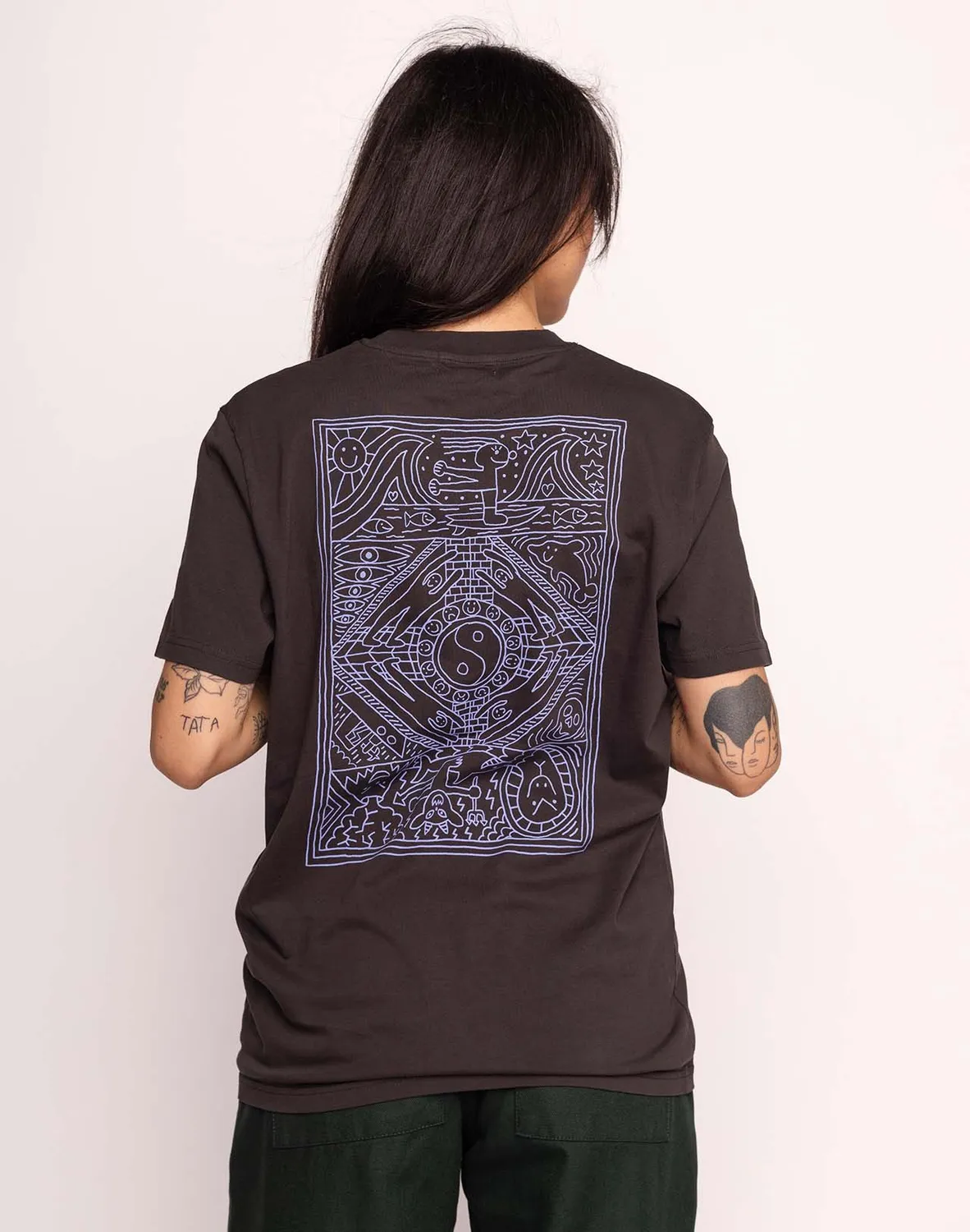 OLOW Taijitu t-shirt noir carbone coton bio
