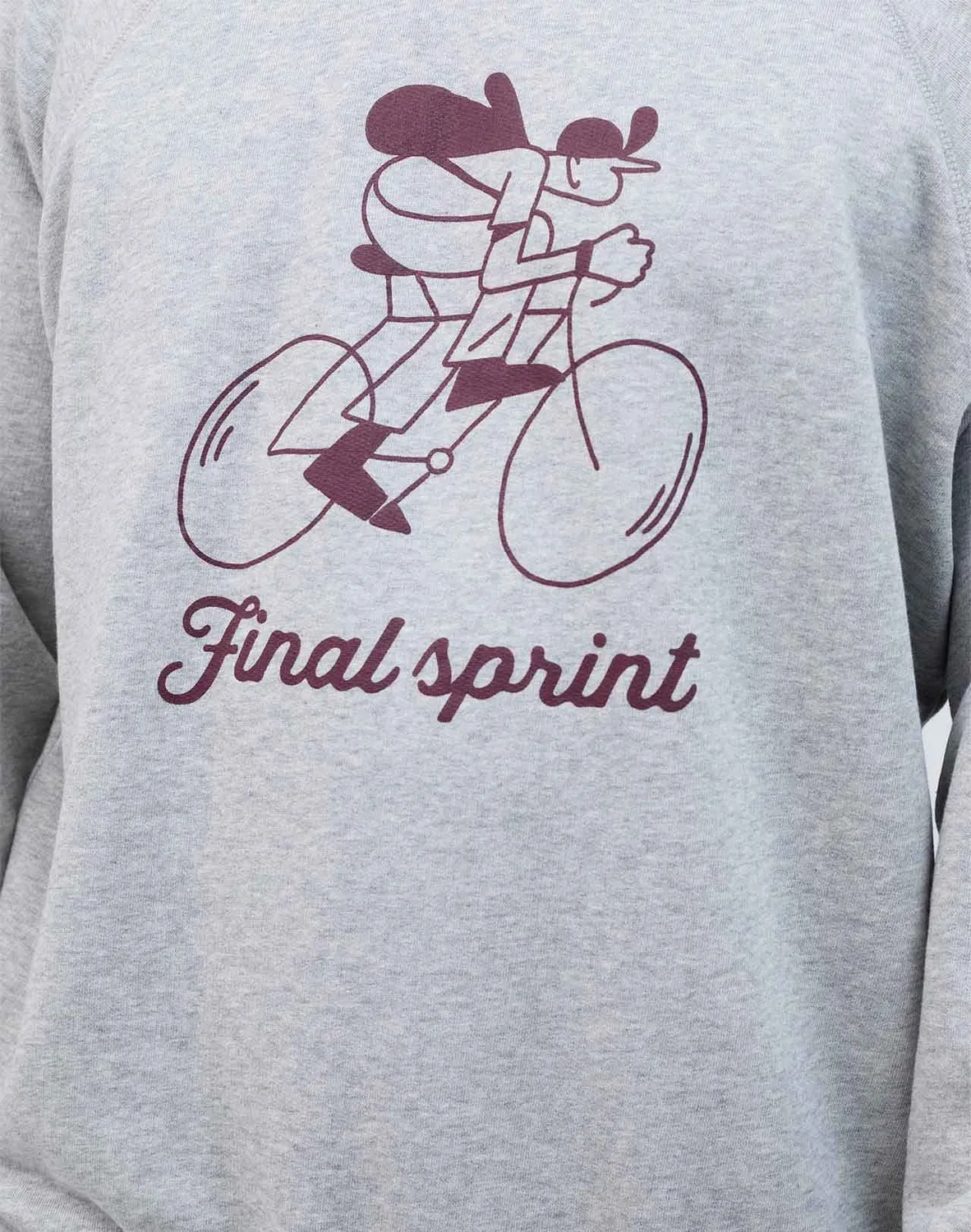 OLOW Sprint sweat gris chiné molleton
