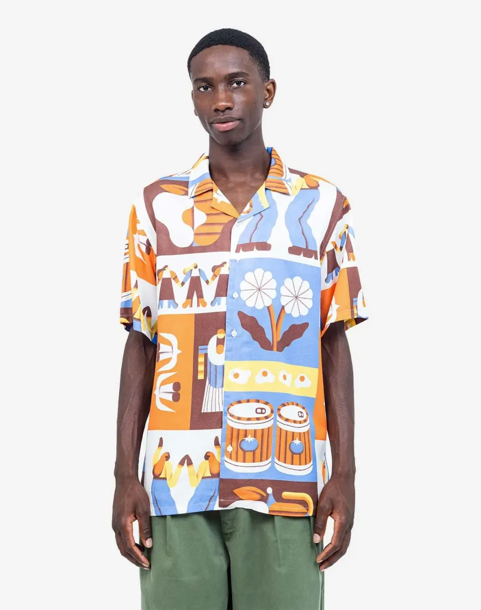 OLOW Aloha Life chemisette multicolore tencel