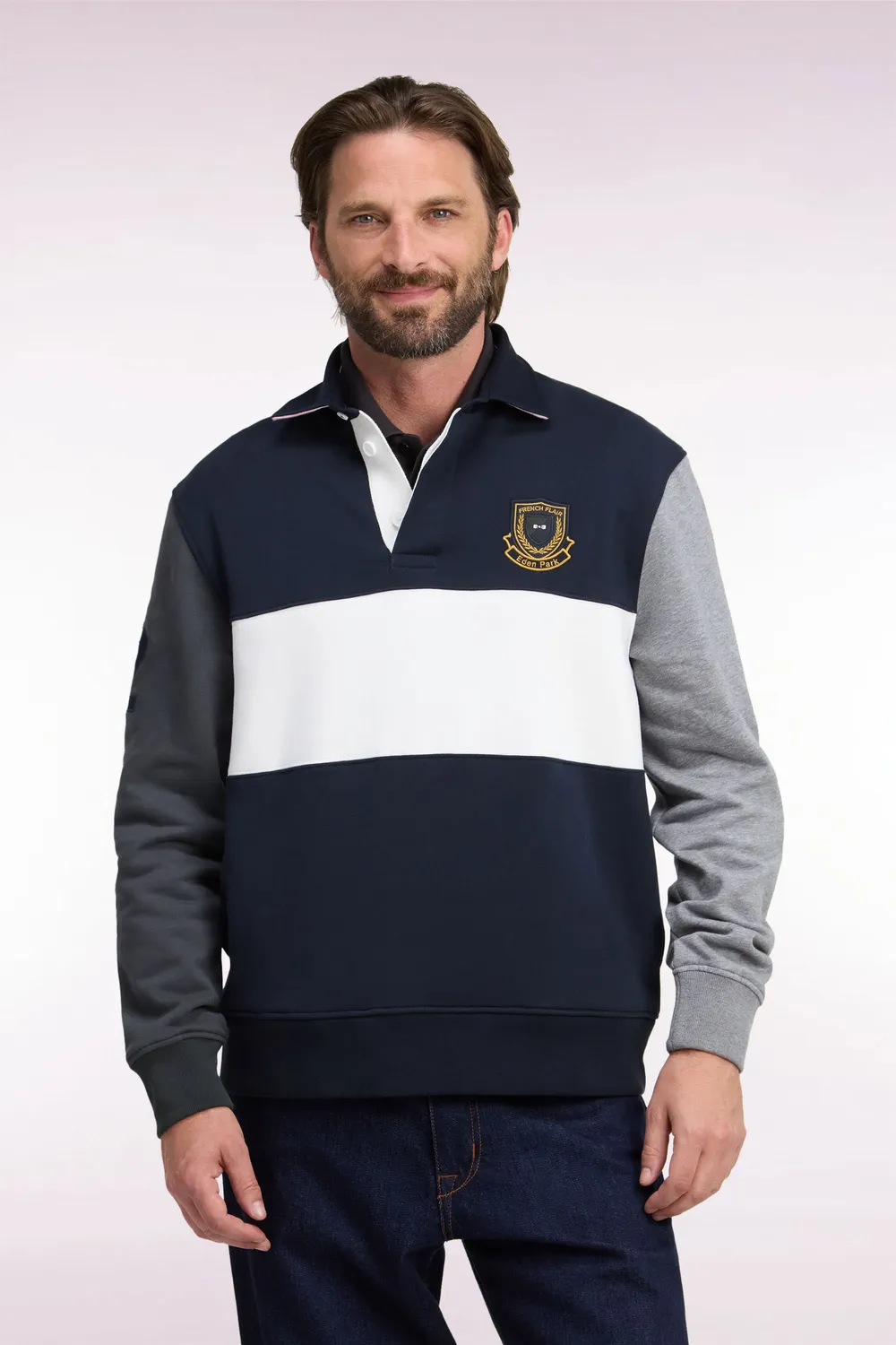 Eden Park H26MAISW0024 sweatshirt coton marine écusson