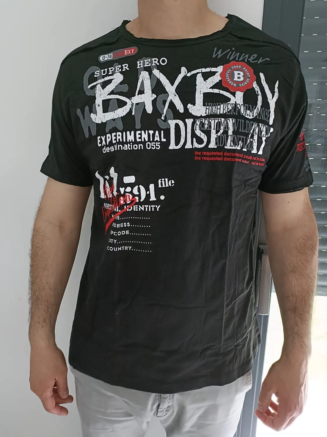 Subliminal Mode BX147 t-shirt homme gris clair S coton