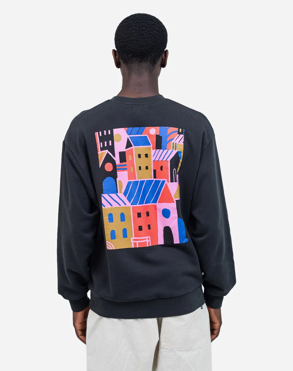 OLOW City sweat noir carbone coton bio