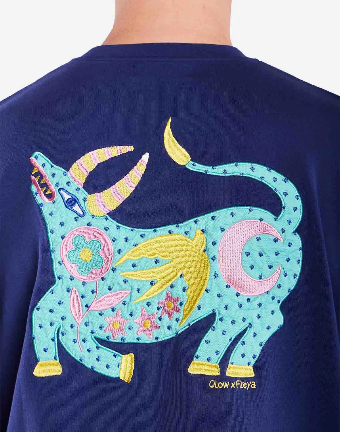 OLOW Zebu Glory sweat coton bio bleu outremer