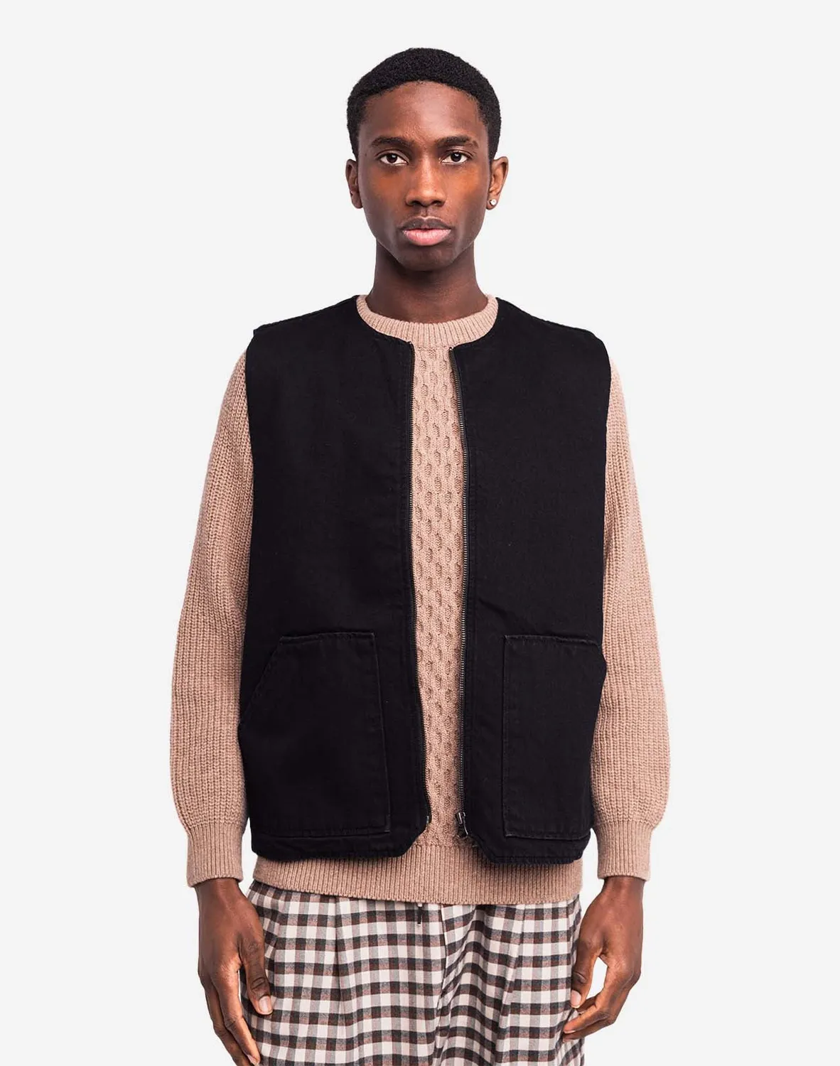 OLOW Étrille veste sans manches noire denim