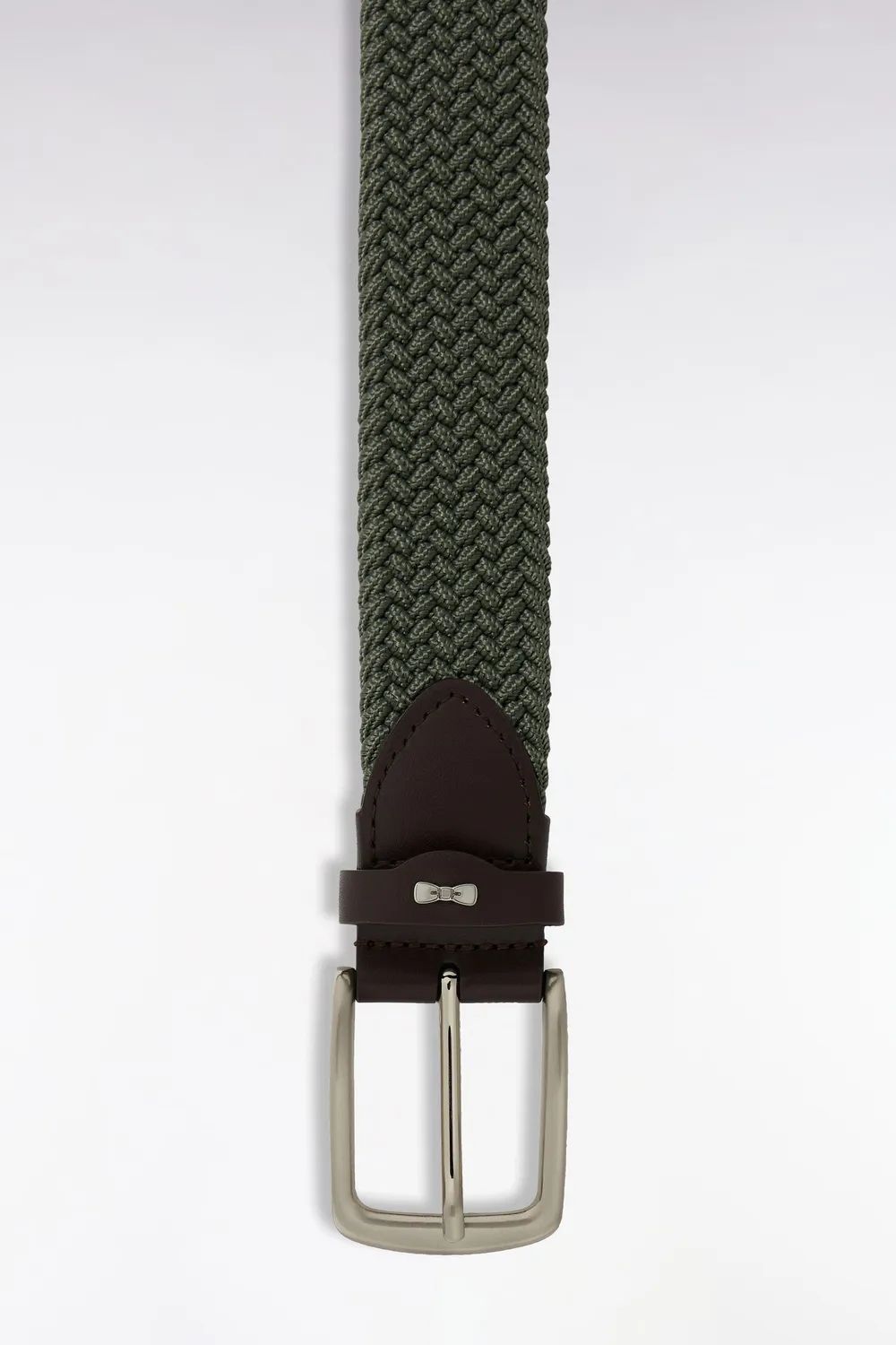 Eden Park ceinture tressée élastique kaki taille 100