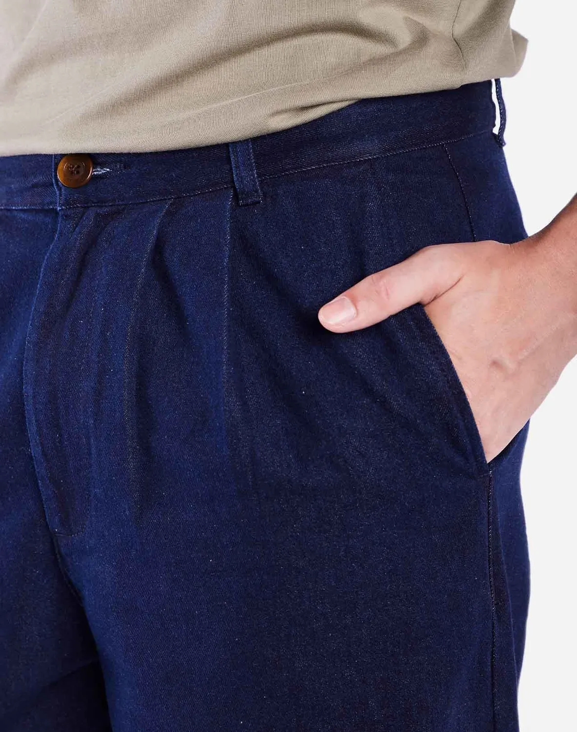 OLOW Swing pantalon denim foncé coton recyclé