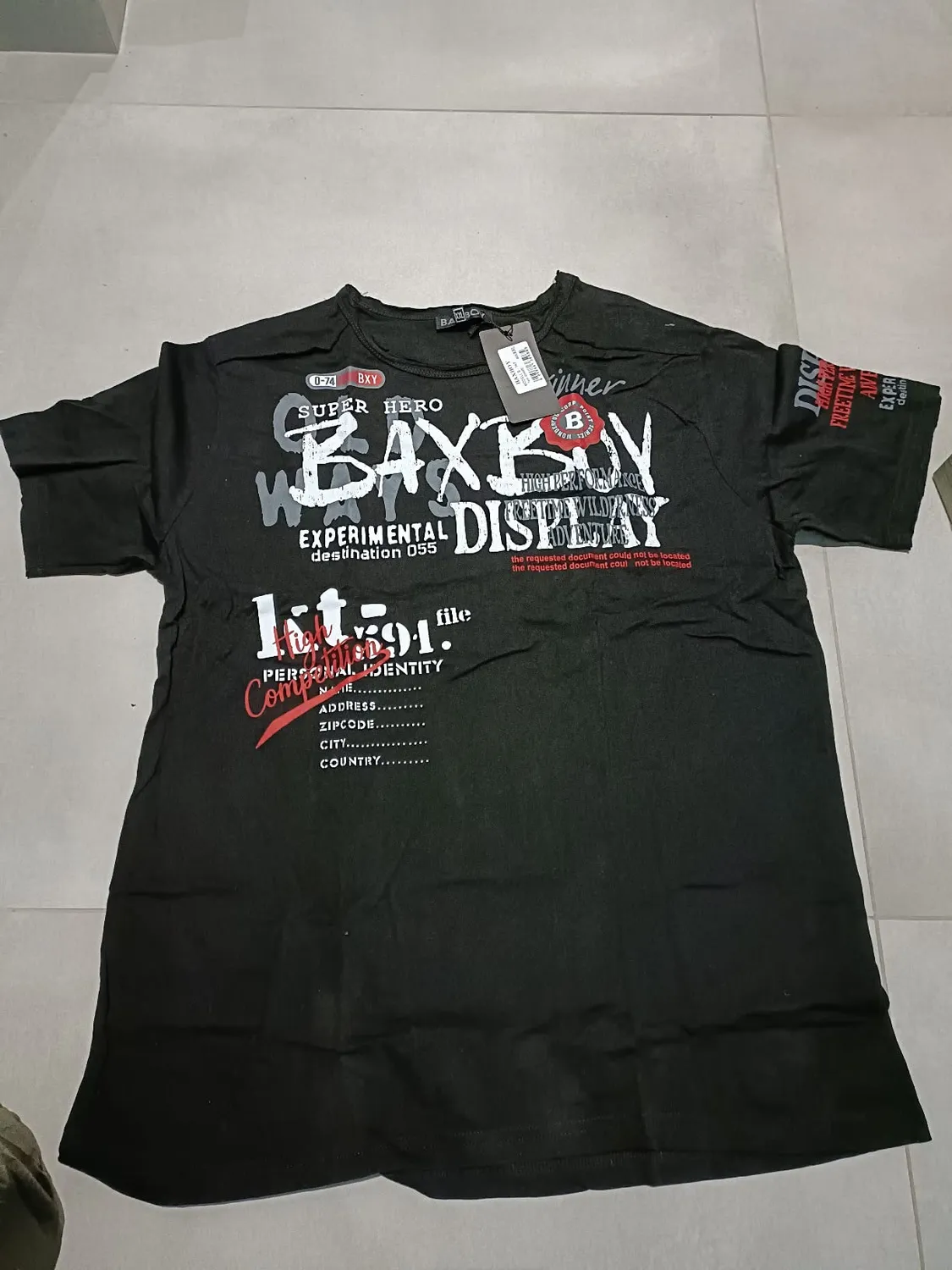 Subliminal Mode BX147 t-shirt homme gris clair S coton