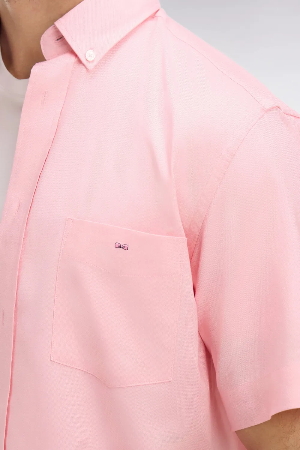 Eden Park Chemisette coton rose homme Oxford regular
