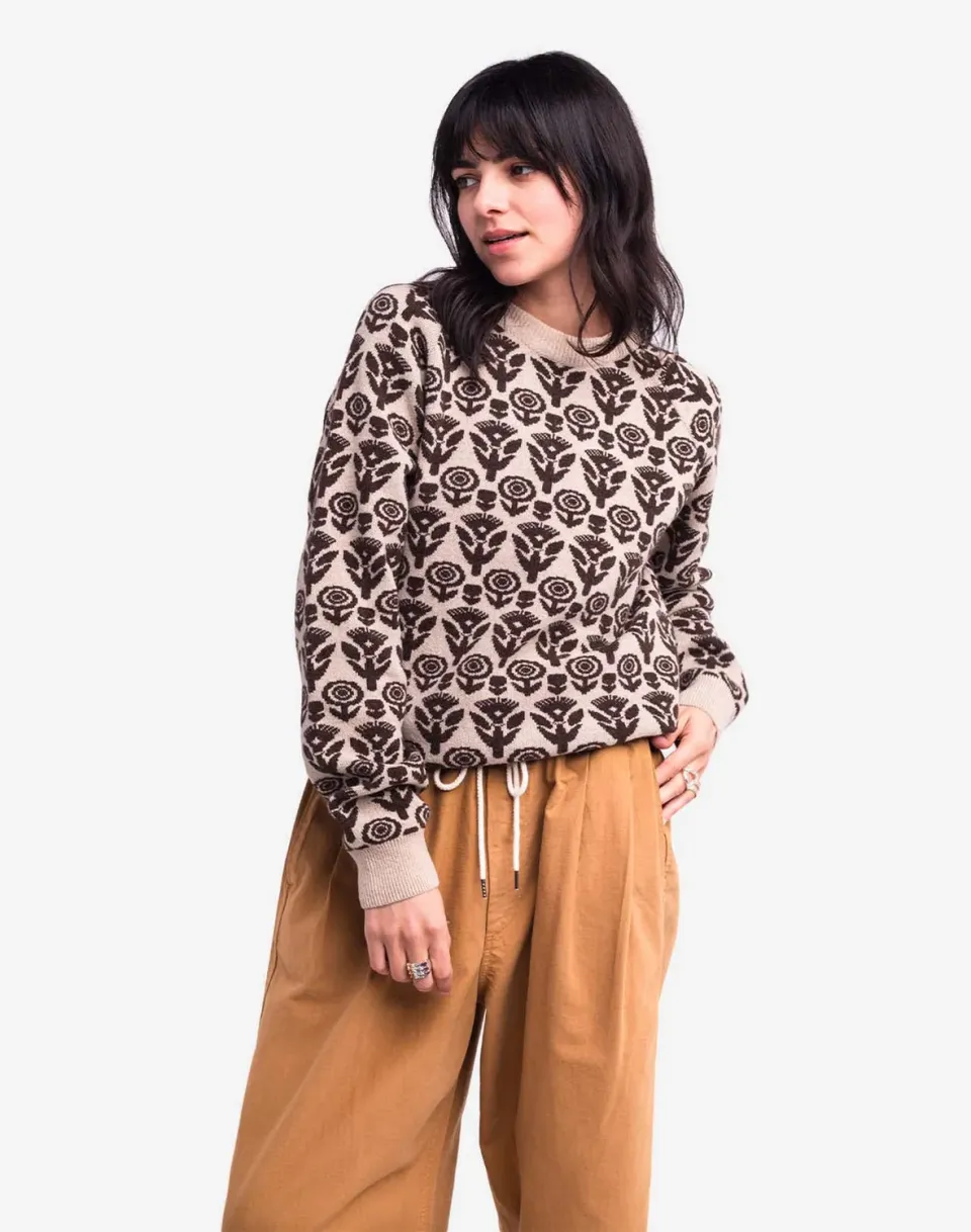 OLOW Bicoloured Blossom pull homme laine bicolore