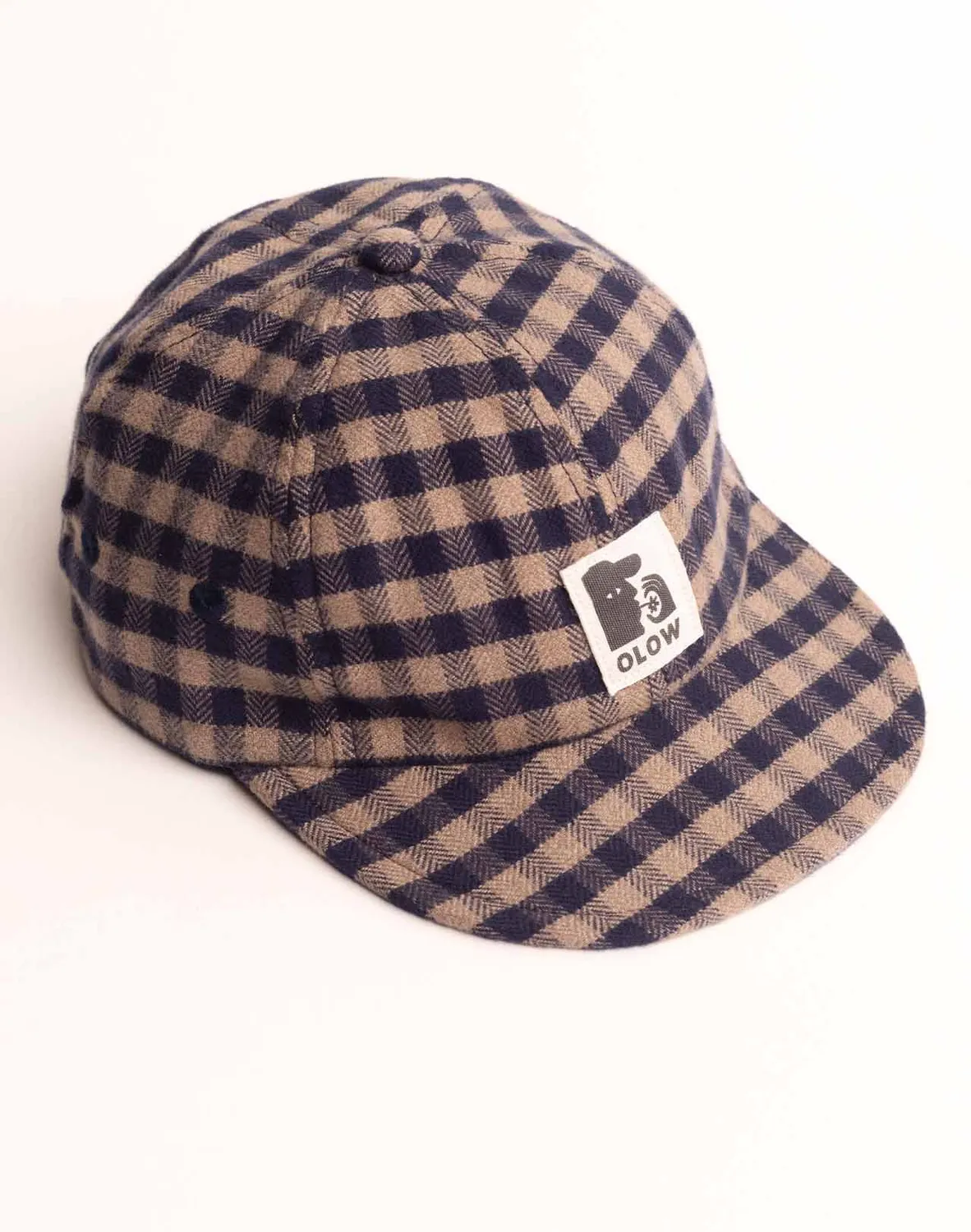 OLOW Wick casquette marron bleu carreaux