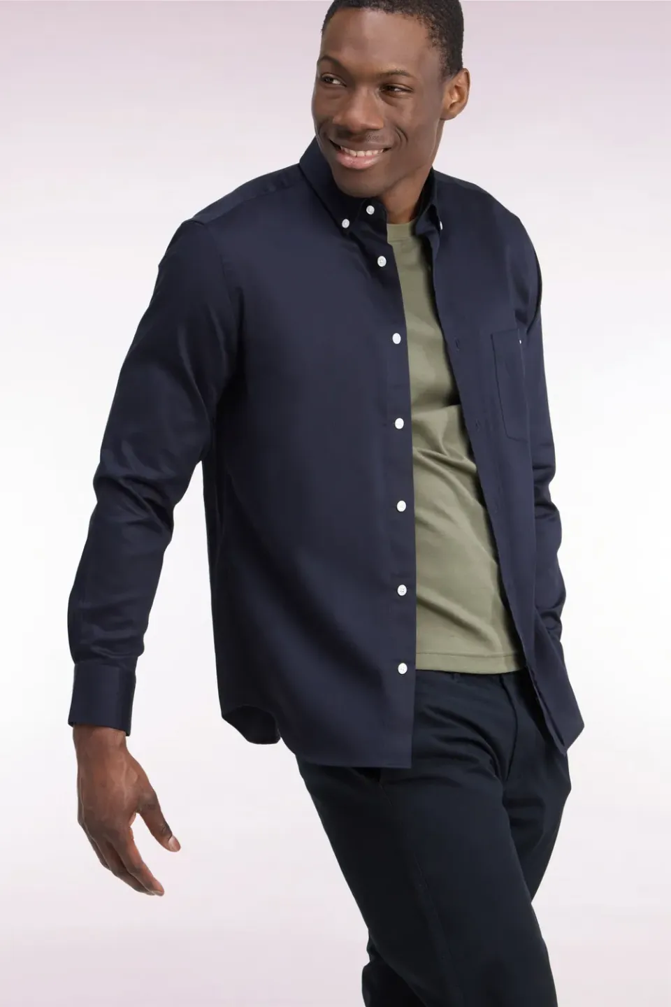 Eden Park Legend Rugby chemise piqué coton marine coupe droite