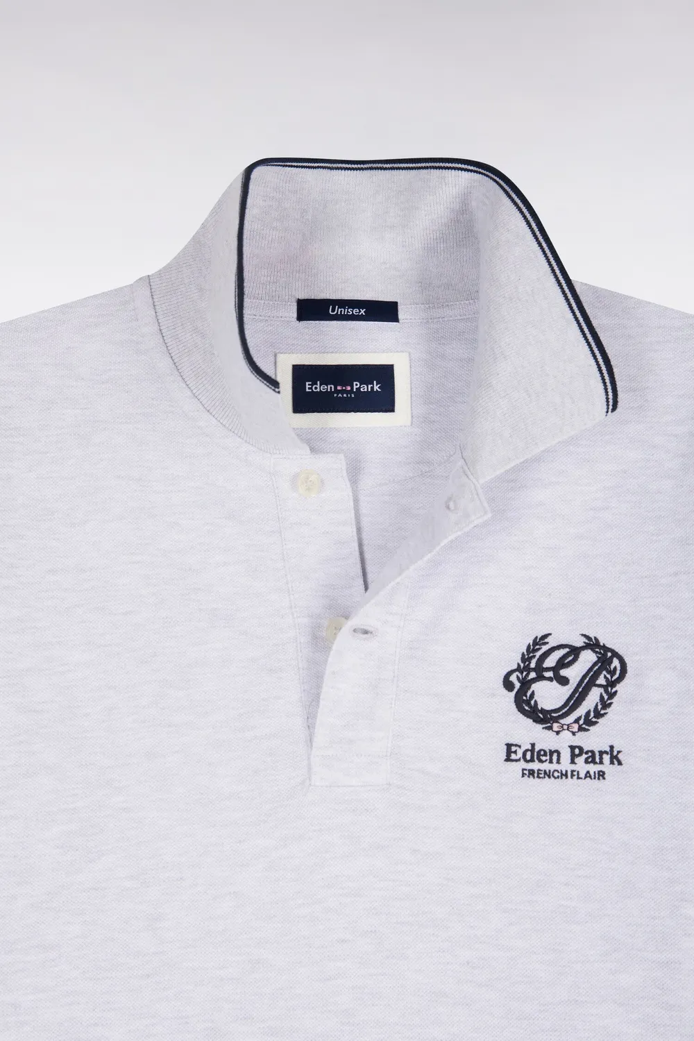 Eden Park Rugby Heritage H26MAIPC0038 polo gris coton