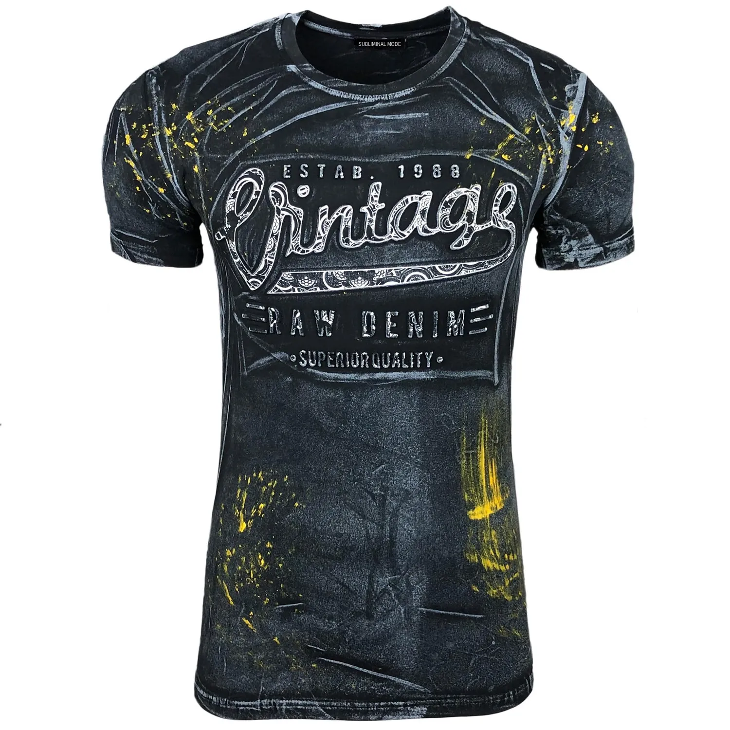 Subliminal Mode BX10184 t-shirt délavé homme