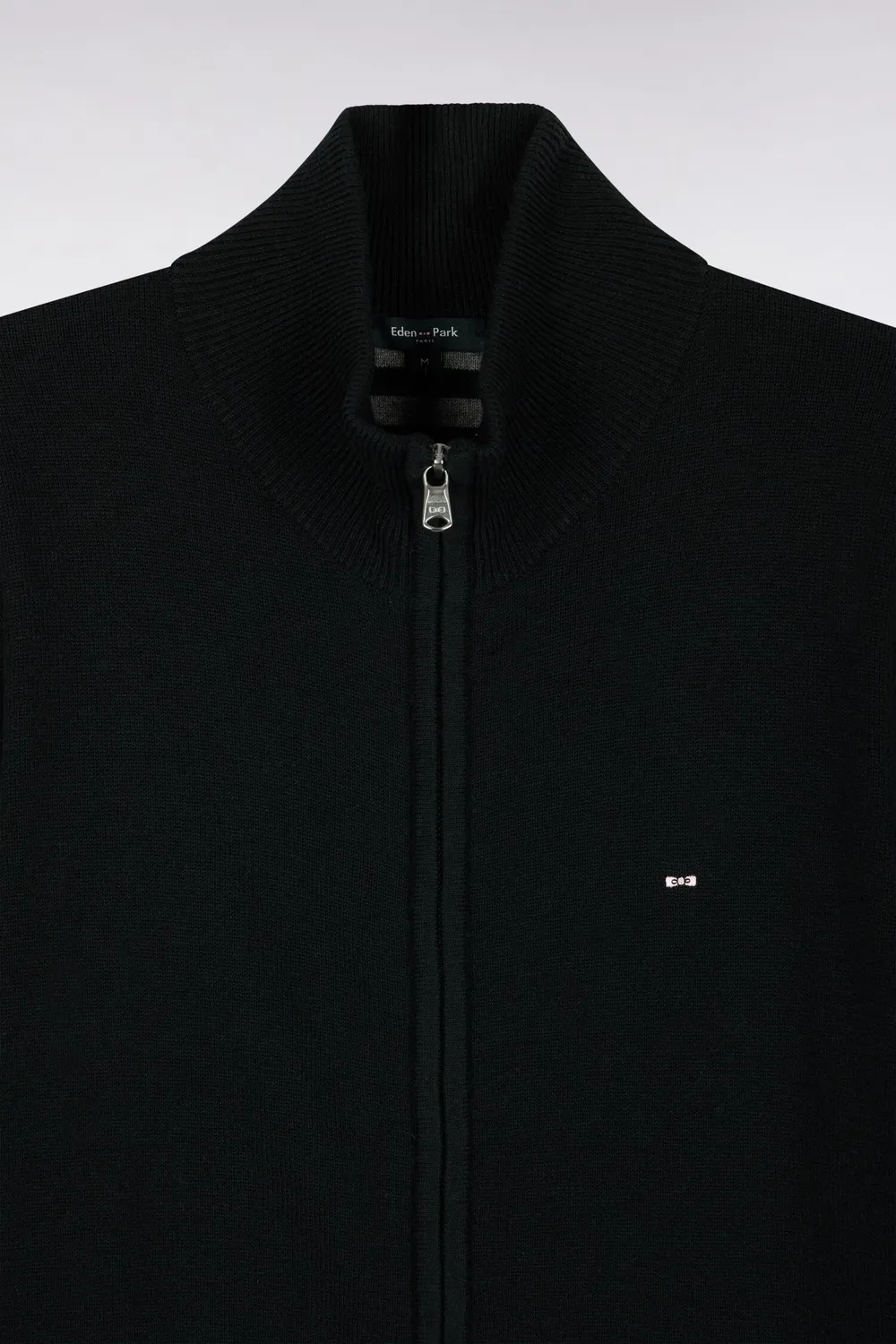 Eden Park Cardigan Zippé Laine Coton Noir Homme