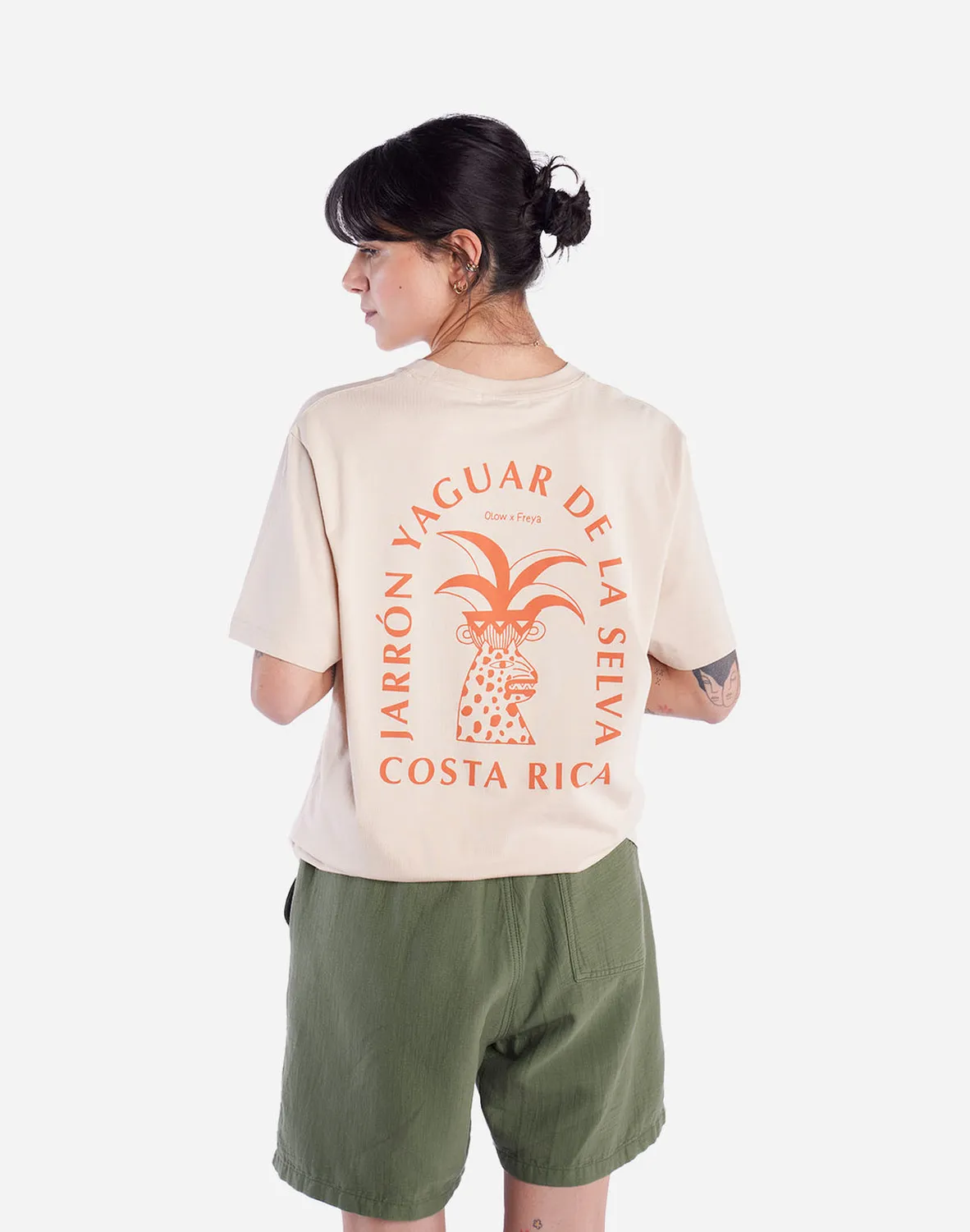 OLOW Yaguar t-shirt creme imprime