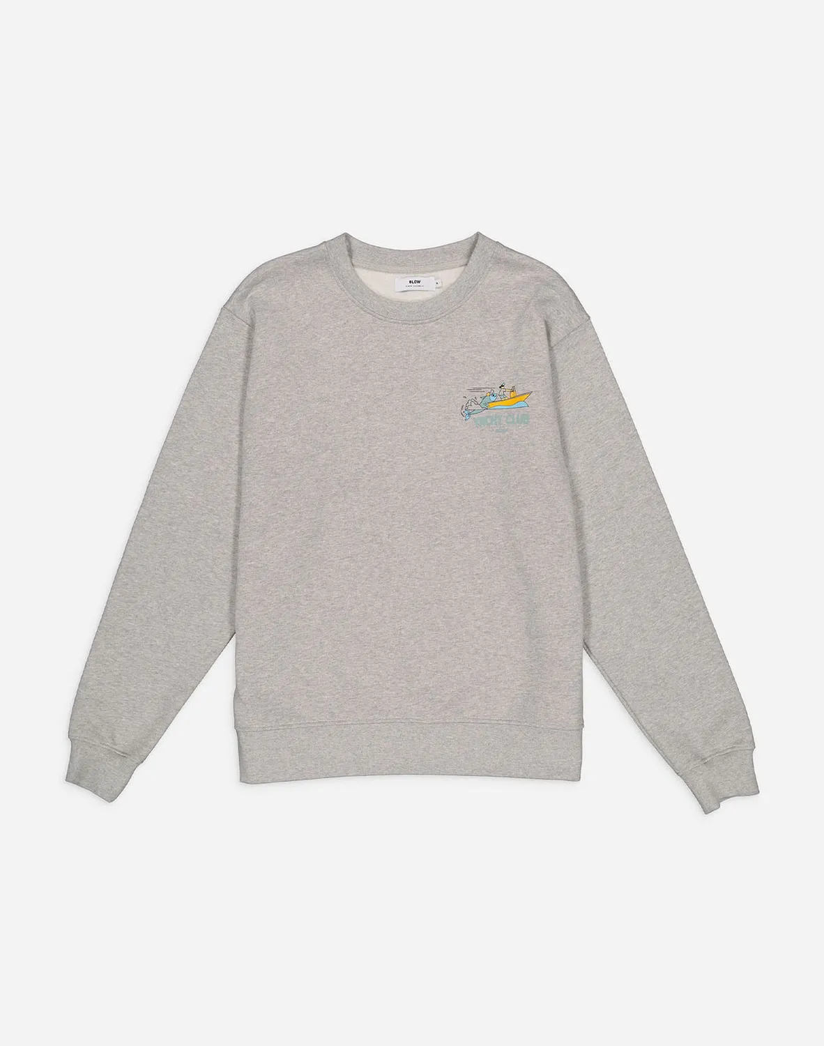 OLOW Yacht Club sweat gris chiné vintage