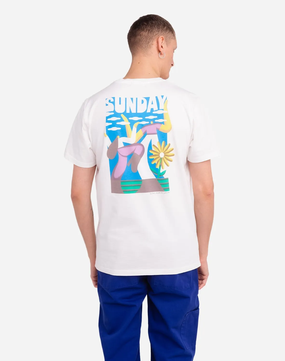 Olow Sunday t-shirt droit écru coton bio