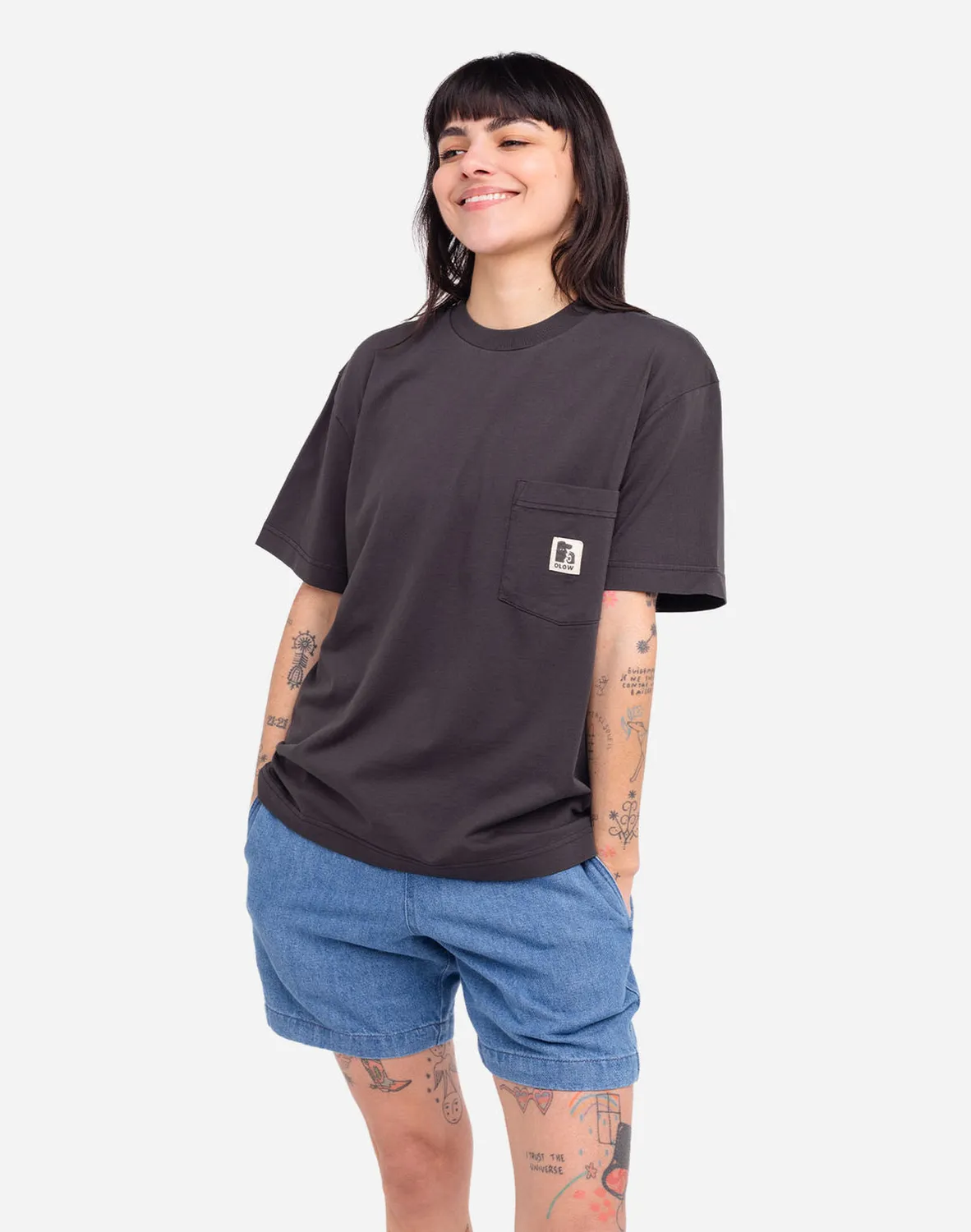 OLOW Japo t-shirt ample noir carbone bio
