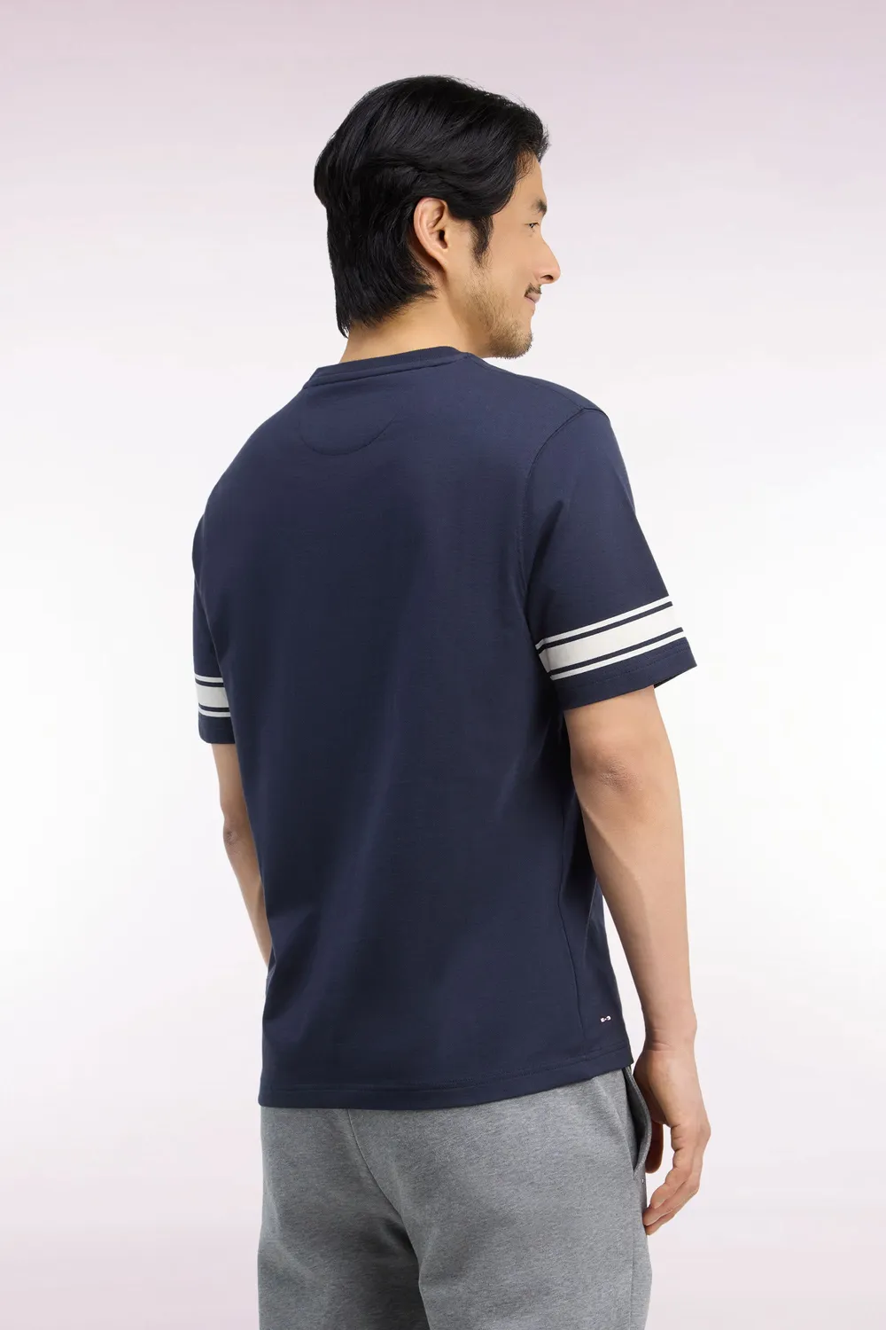 Eden Park t-shirt coton marine sérigraphié coupe droite