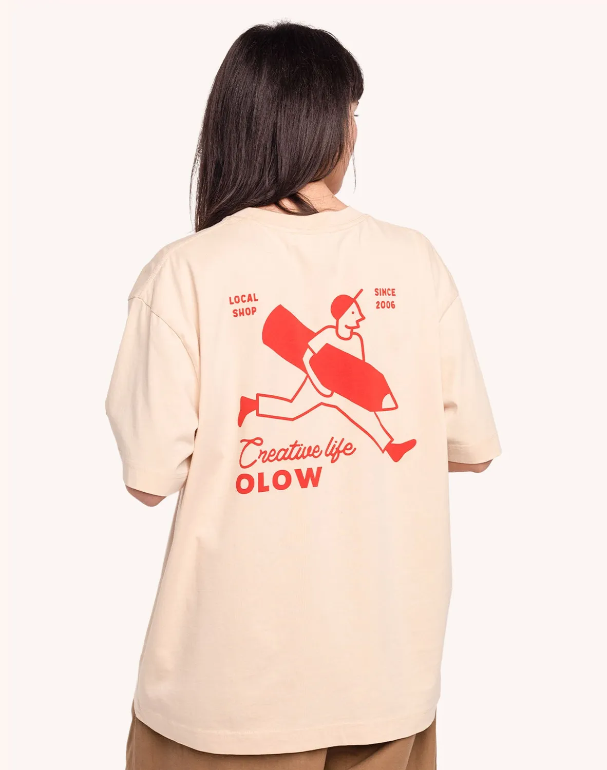 Olow Creative Studio t-shirt crème coton bio