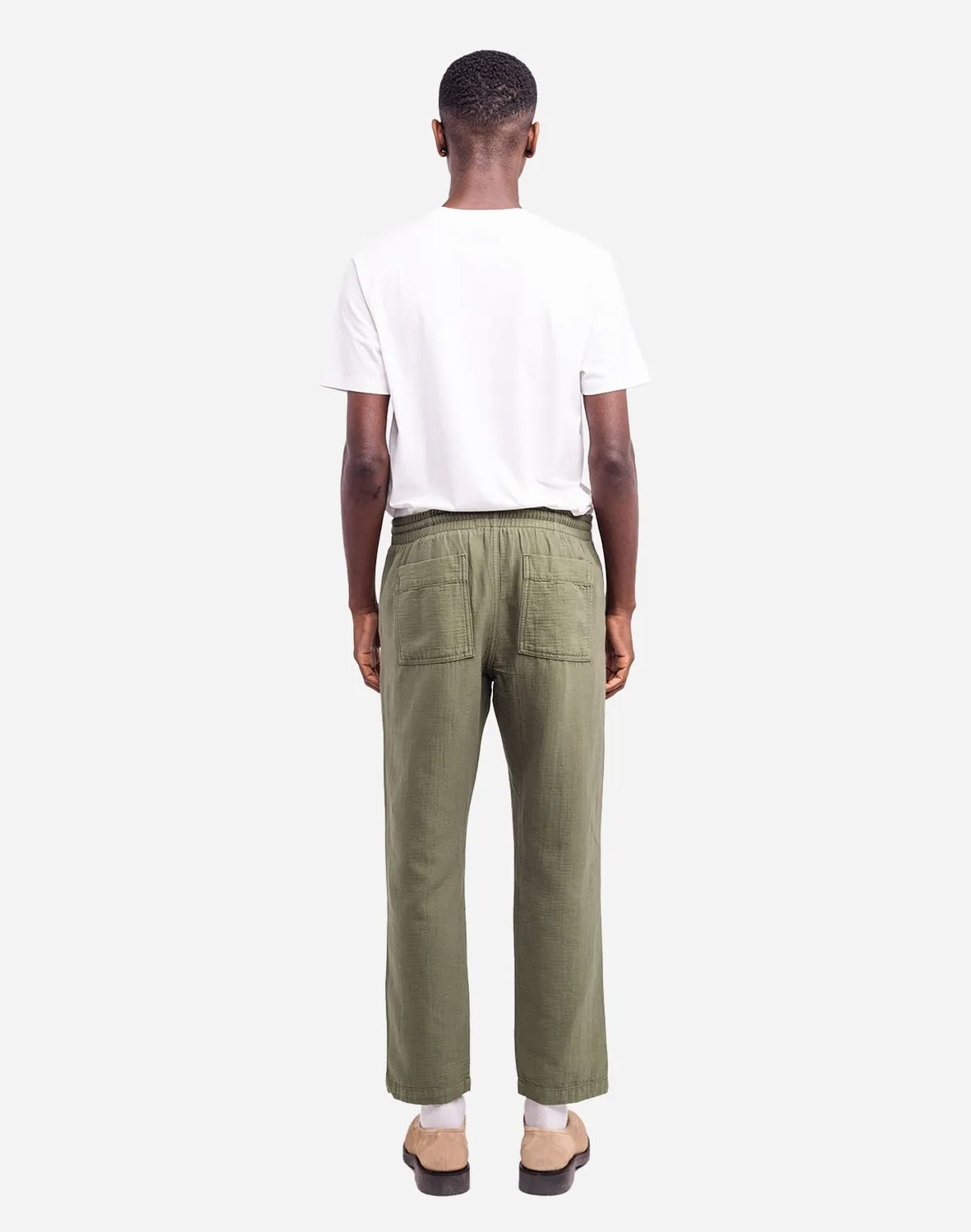 Olow Hatha pantalon vert olive taille élastique