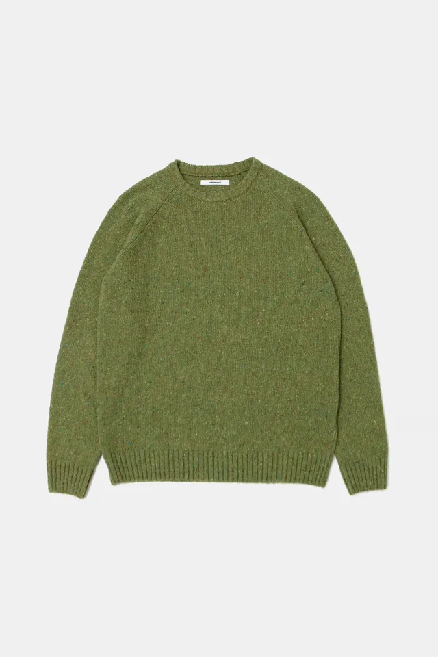 Edmmond Studios Paris pull kaki tweed col caissé