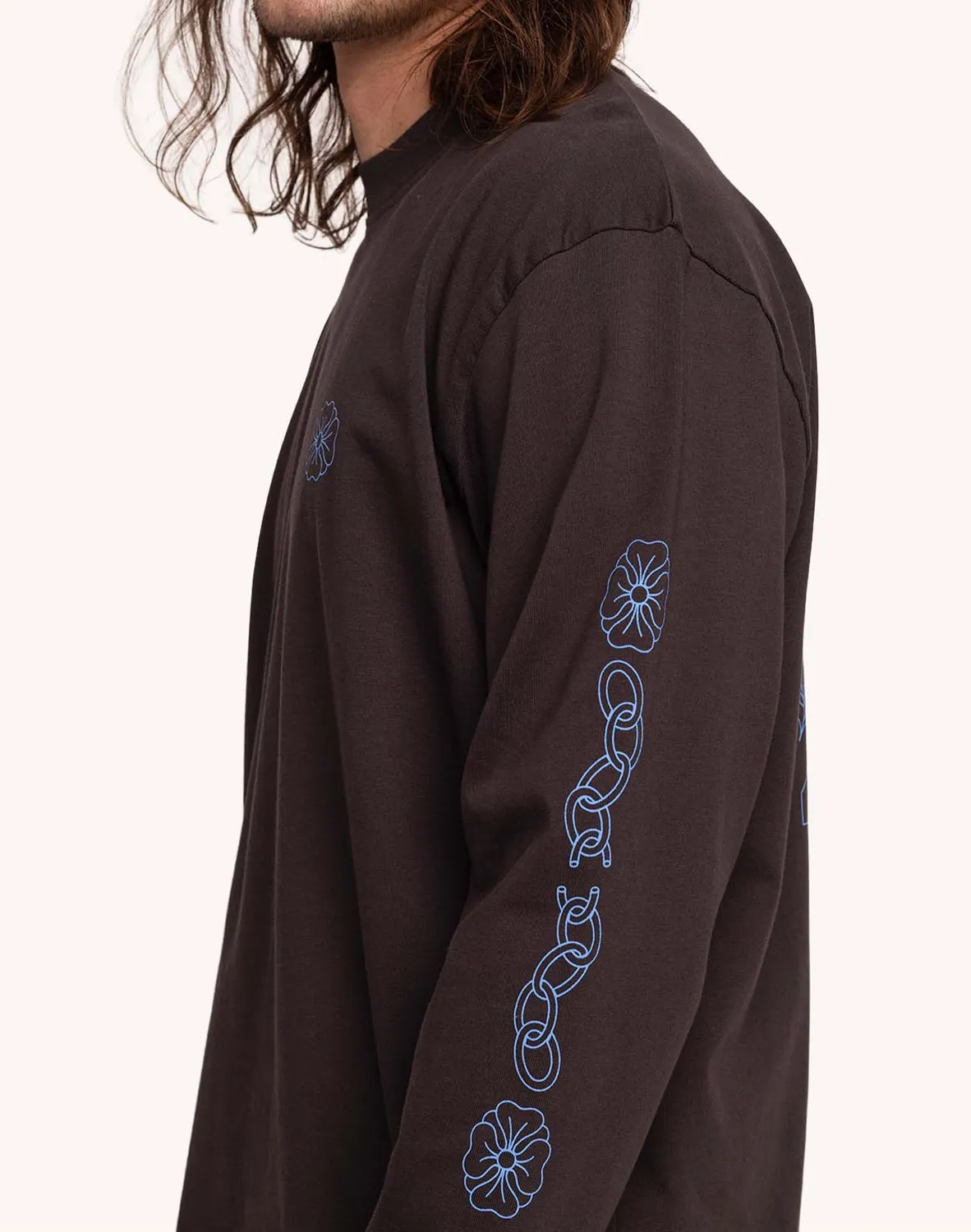 OLOW Awake t-shirt manches longues noir carbone coton bio
