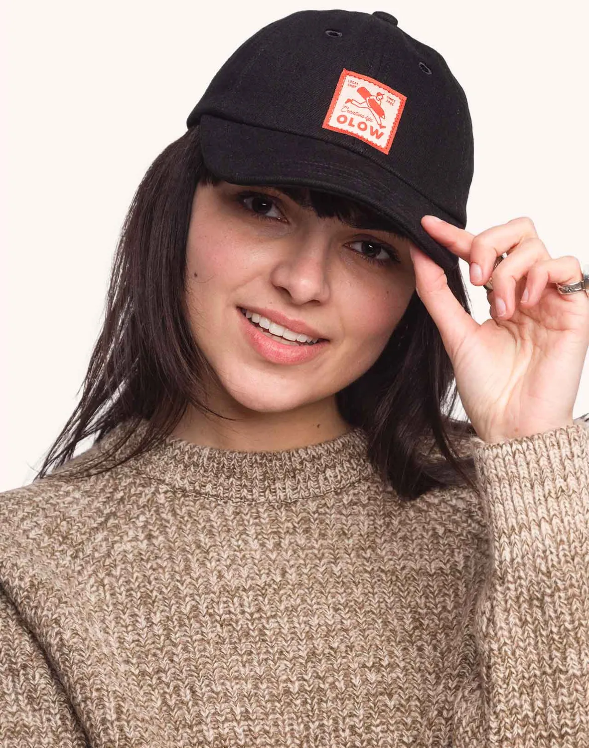 OLOW Six Panel Creative Studio casquette denim noir coton bio