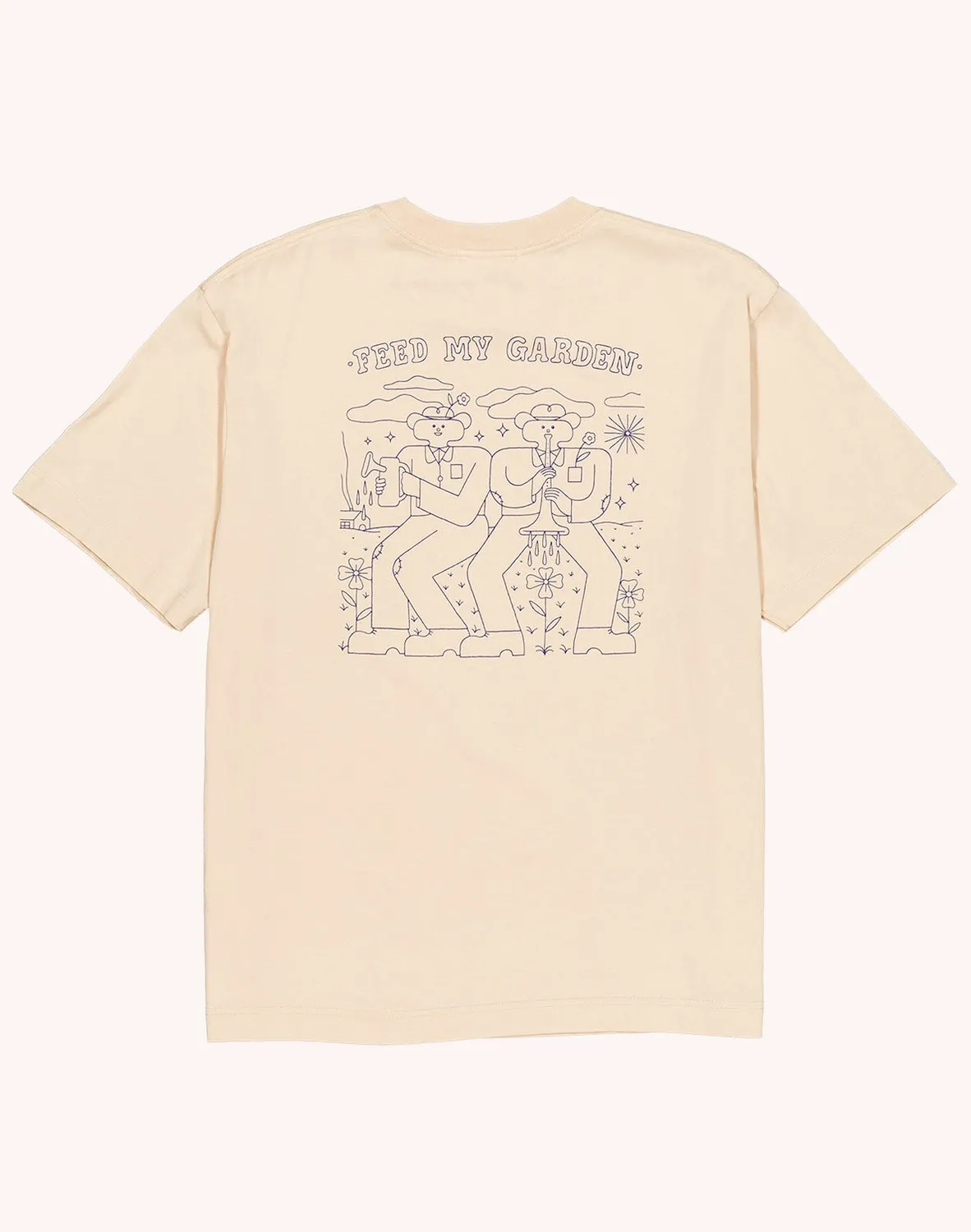 OLOW Feed My Garden t-shirt crème coton bio
