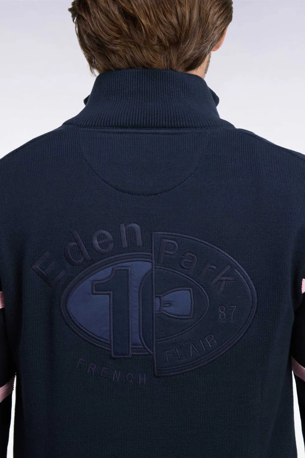 Eden Park Papillon H26MAIPU0085 pull zip marine rayé