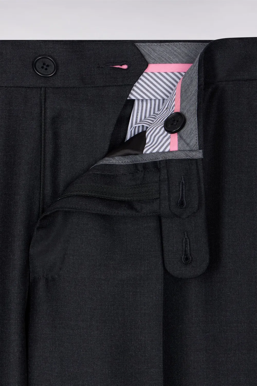 Eden Park pantalon regular gris foncé laine plis cassés