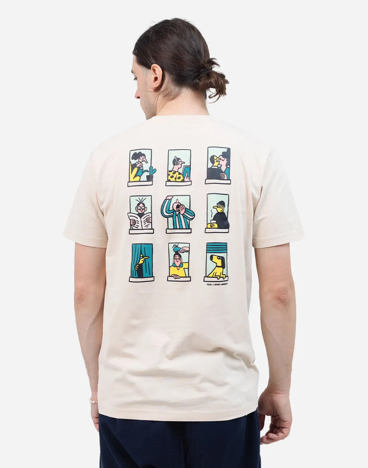 Olow Building t-shirt crème coton bio