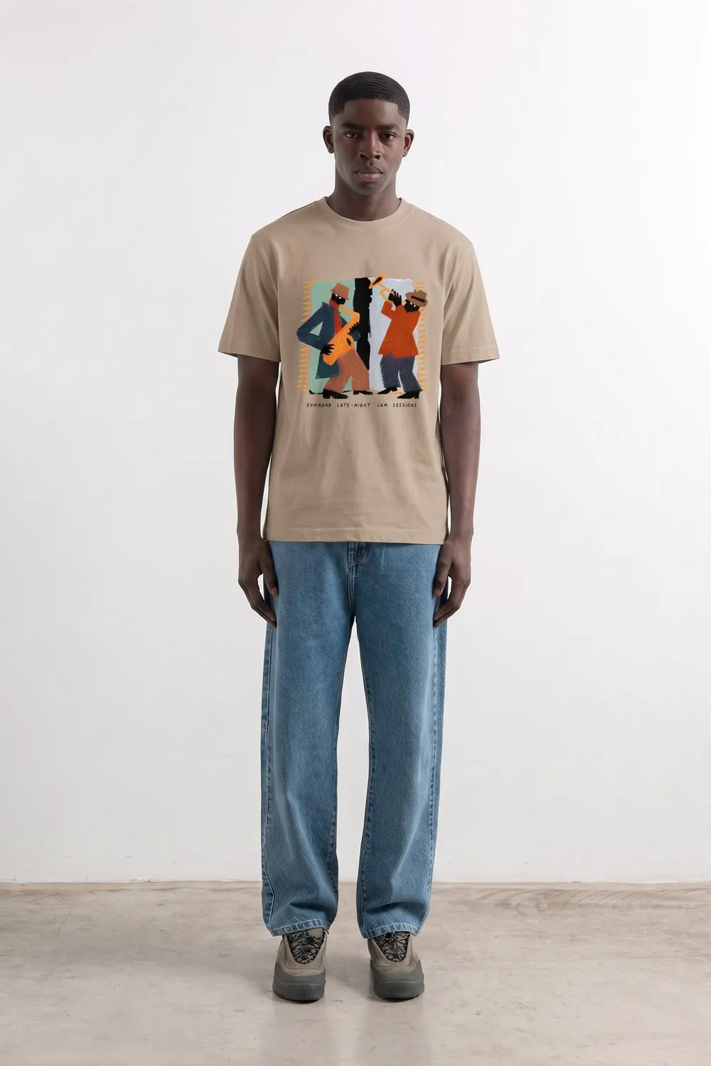 Edmmond Studios Jam t-shirt beige imprimé