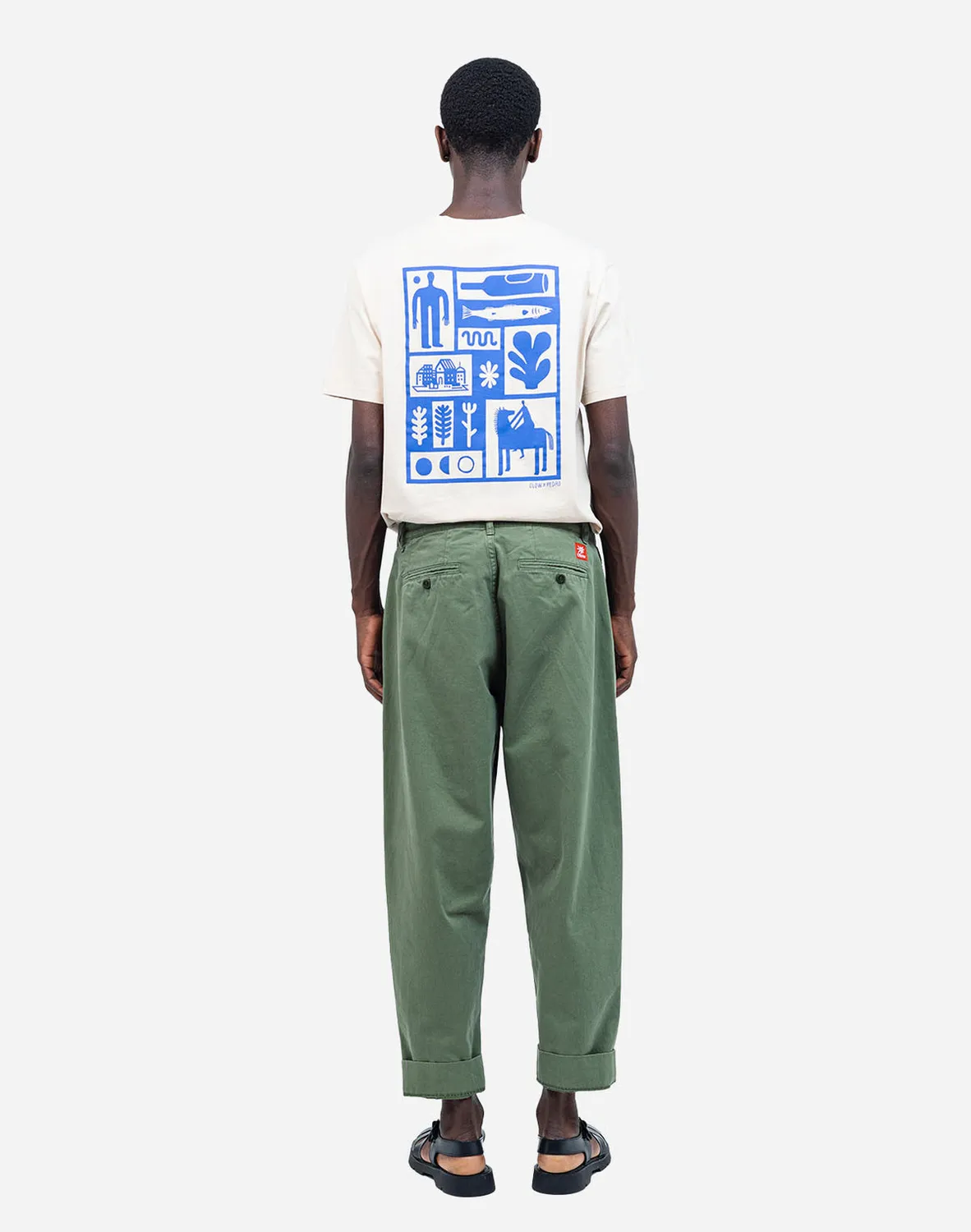 OLOW Sembo pantalon olive large coton