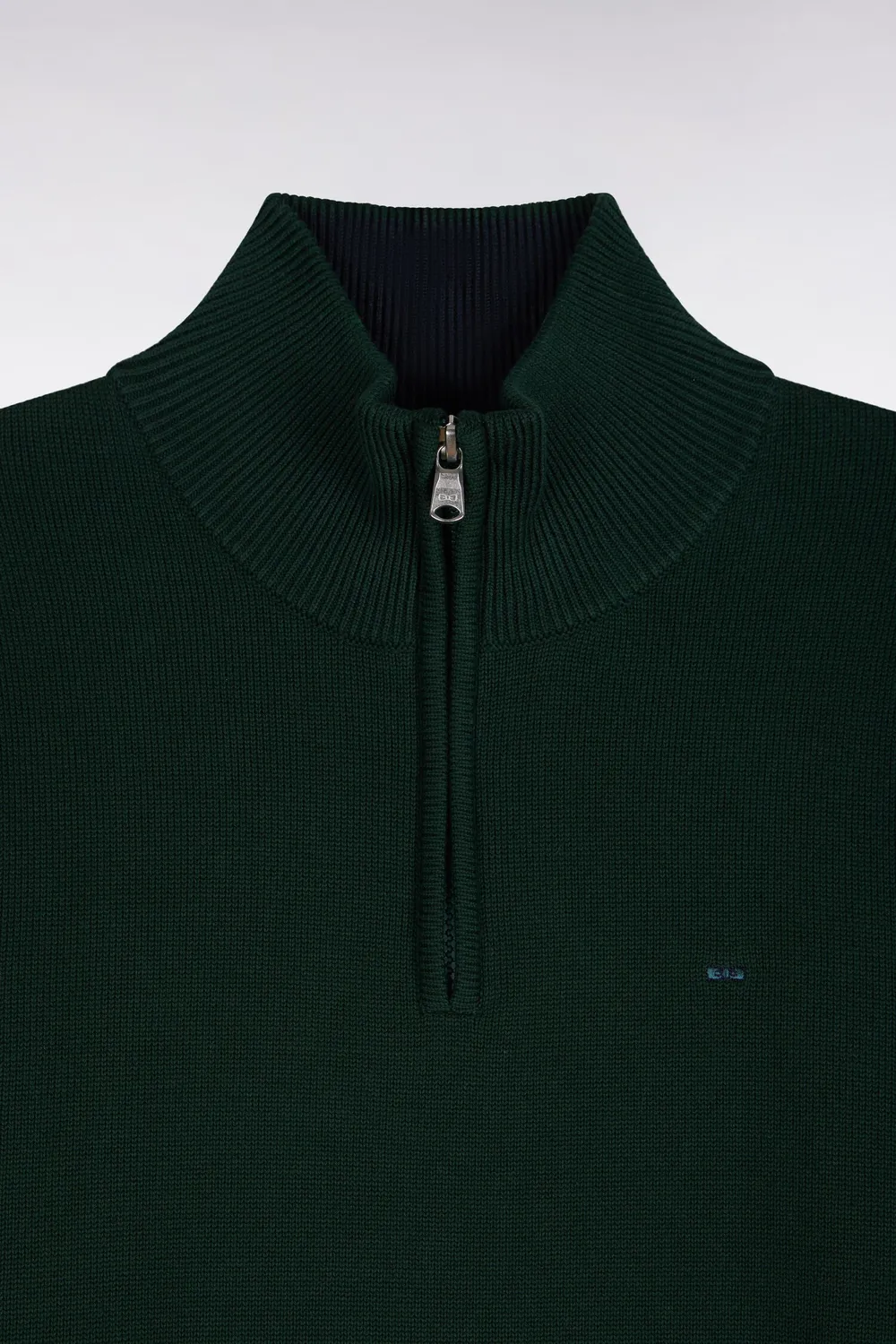 Eden Park pull col camionneur coton vert forêt regular