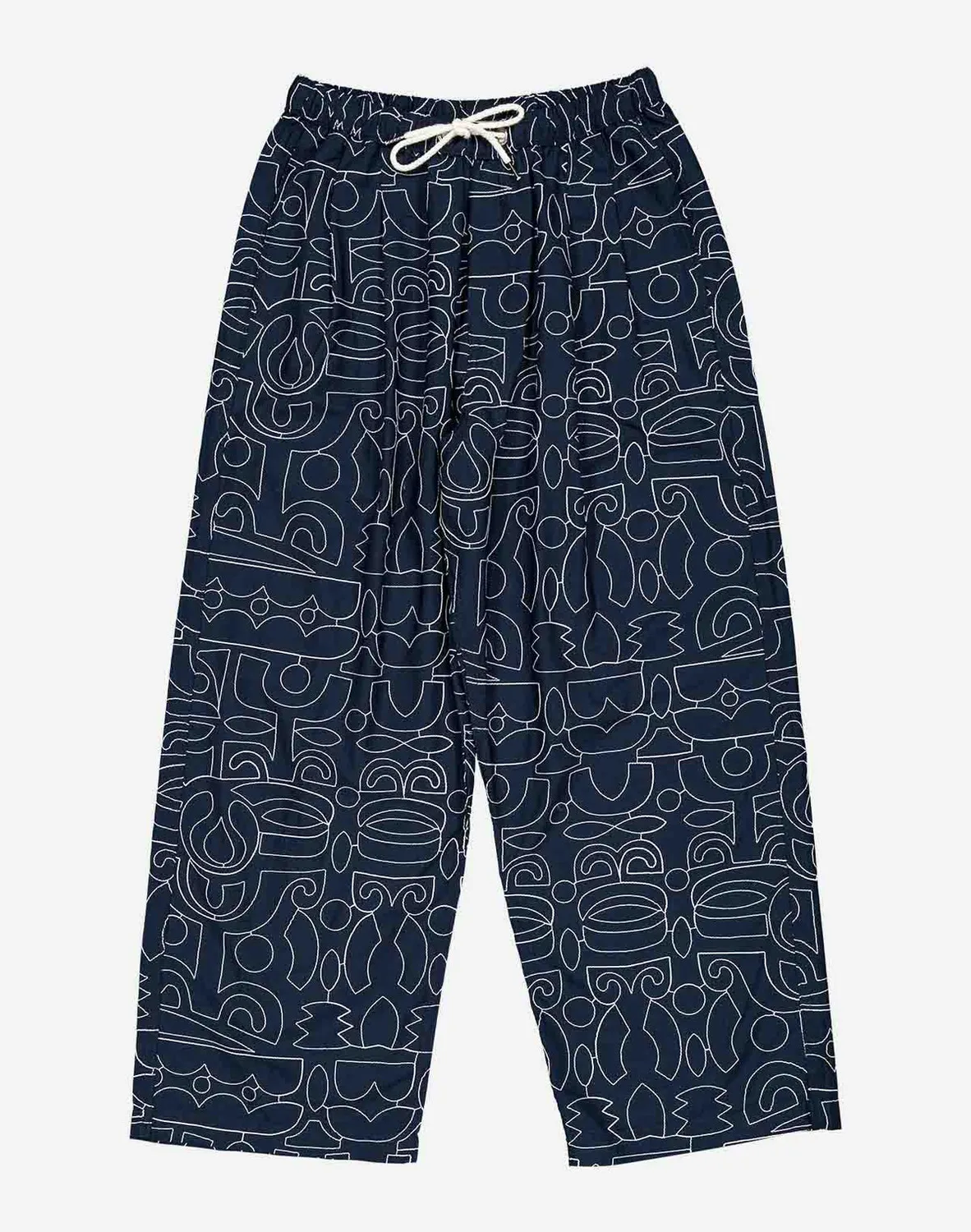 OLOW Bruce Palang pantalon large navy brodé