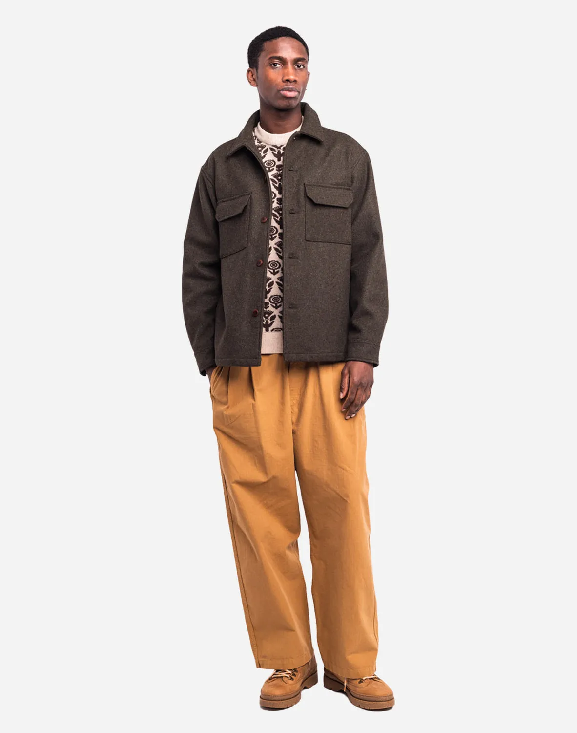 OLOW Percy veste kaki manteau laine