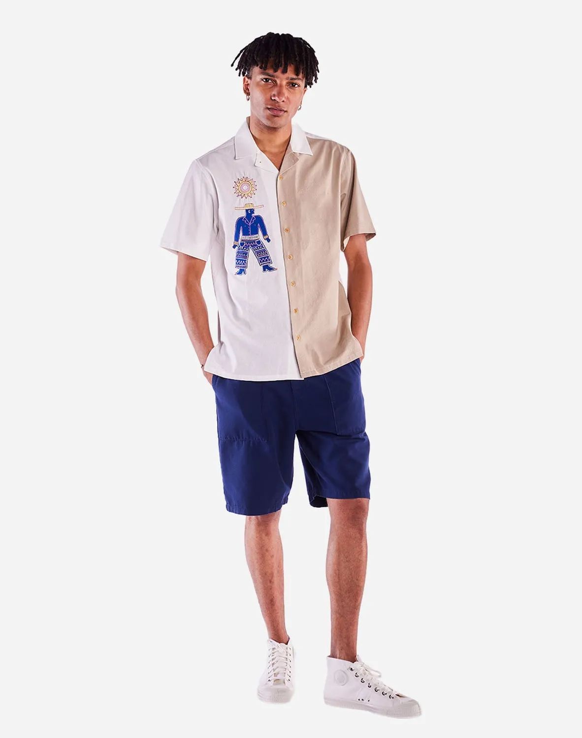 OLOW Aloha Fisherman's Cove chemisette bicolore