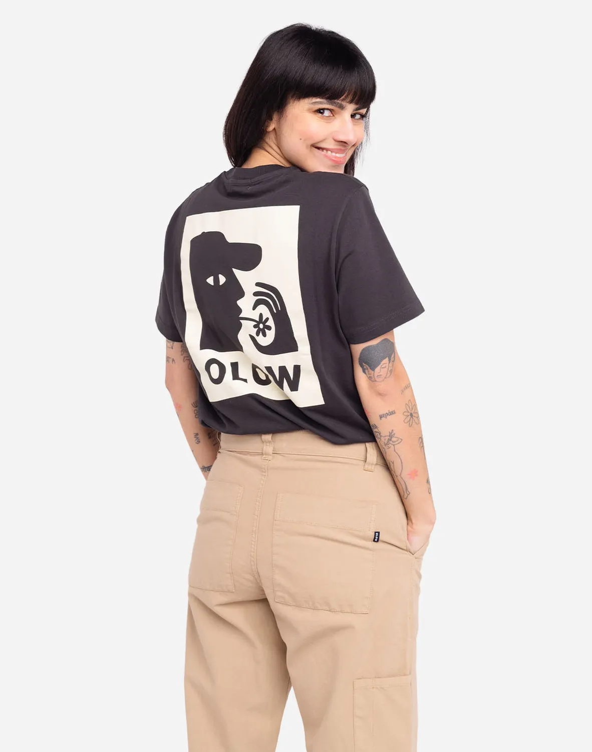 OLOW Portrait t-shirt noir coton bio