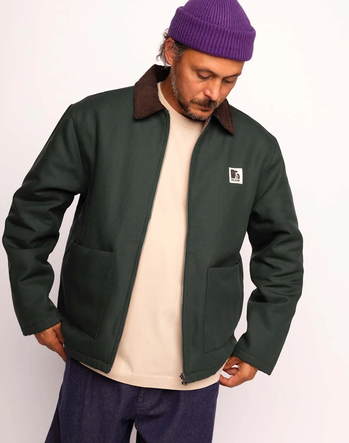 OLOW Yarm blouson workwear vert mélèze matelassé